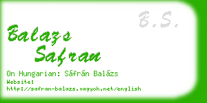 balazs safran business card